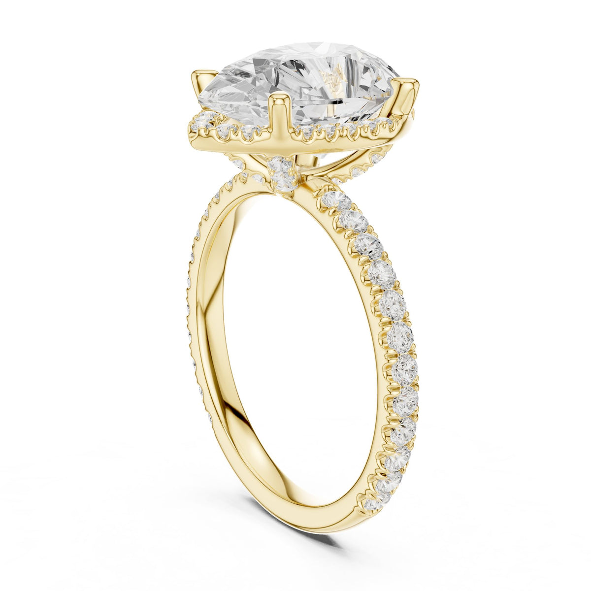 Heart Halo Lab Grown Diamond Engagement Ring