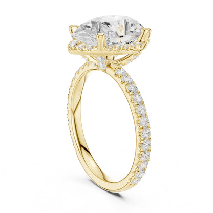 Heart Halo Lab Grown Diamond Engagement Ring