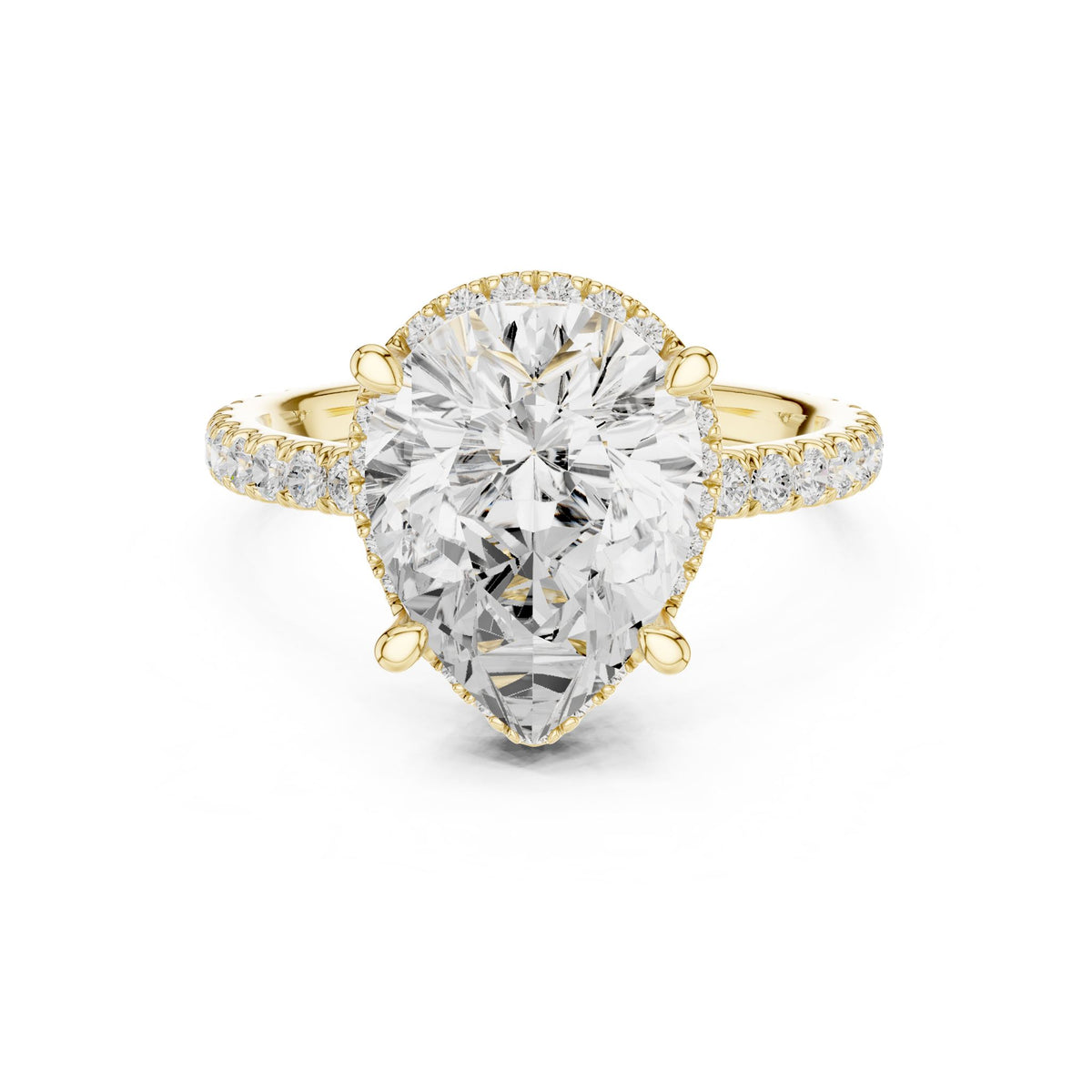 Heart Halo Lab Grown Diamond Engagement Ring