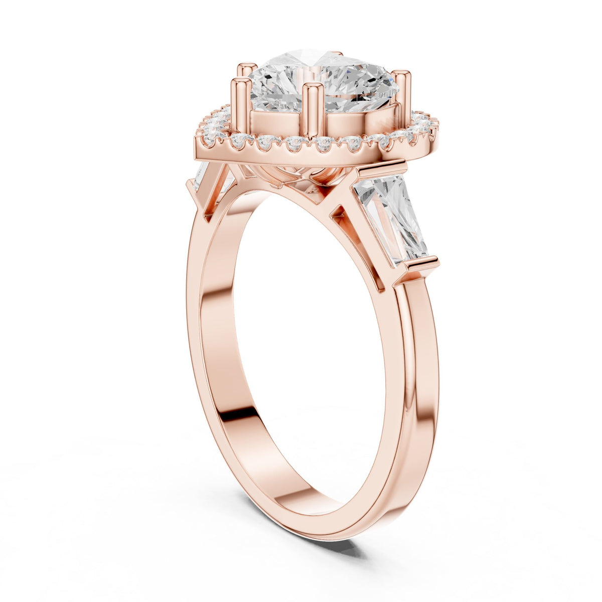Heart Halo Lab Grown Diamond Engagement Ring