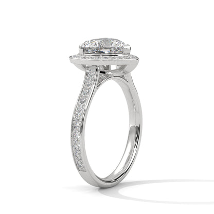 Heart Halo Lab Grown Diamond Engagement Ring