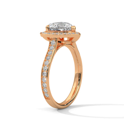 Heart Halo Lab Grown Diamond Engagement Ring