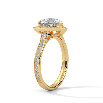 Heart Halo Lab Grown Diamond Engagement Ring