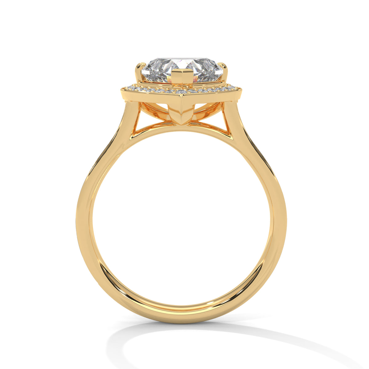 Heart Halo Lab Grown Diamond Engagement Ring