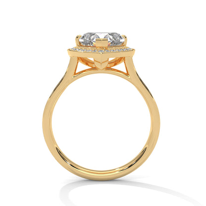 Heart Halo Lab Grown Diamond Engagement Ring