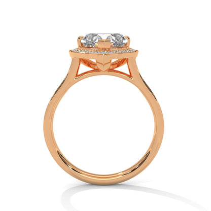 Heart Halo Lab Grown Diamond Engagement Ring