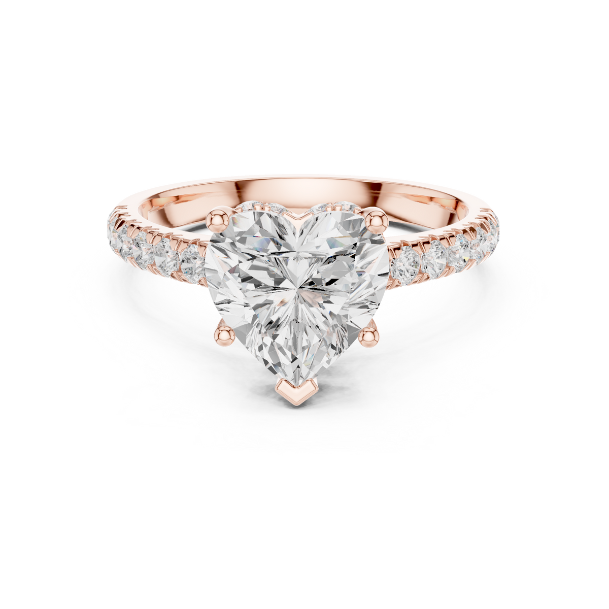 Heart Halo Lab Grown Diamond Engagement Ring