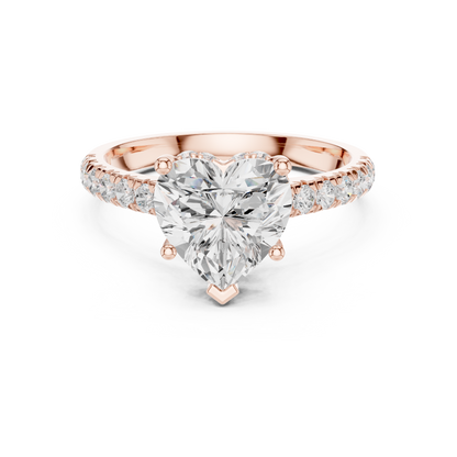 Heart Halo Lab Grown Diamond Engagement Ring