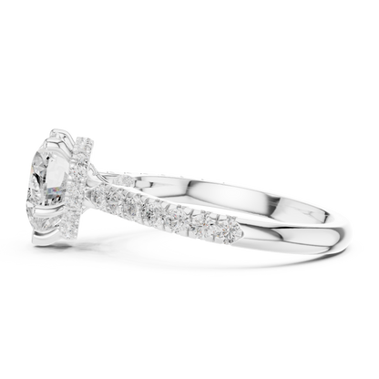 Heart Halo Lab Grown Diamond Engagement Ring