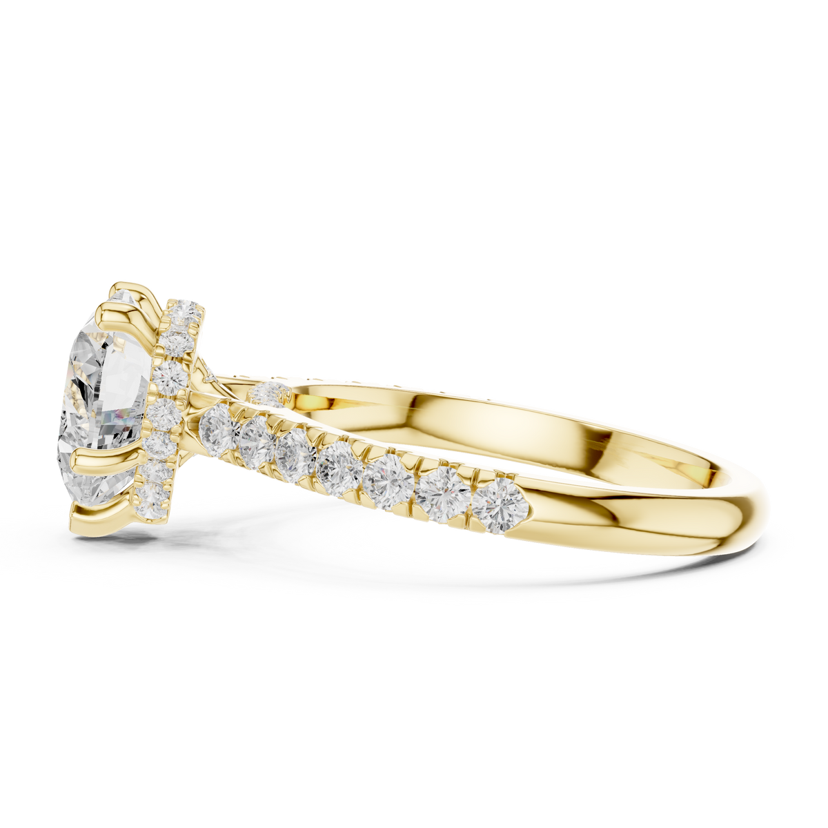Heart Halo Lab Grown Diamond Engagement Ring