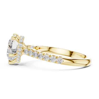 Heart Halo Lab Grown Diamond Engagement Ring