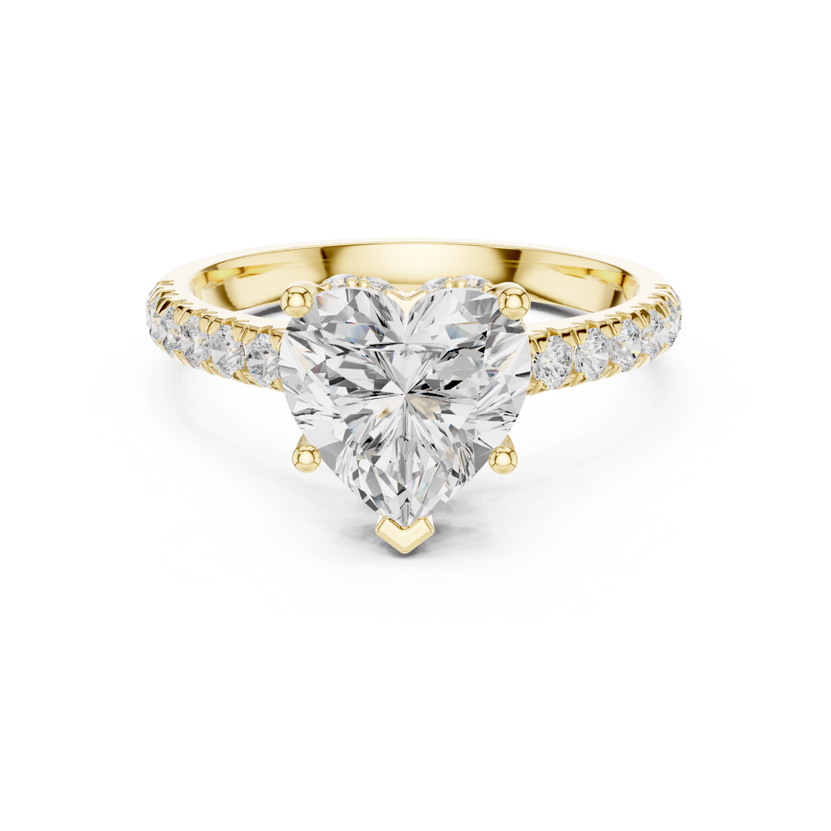 Heart Halo Lab Grown Diamond Engagement Ring