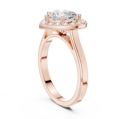 Heart Halo Lab Grown Diamond Engagement Ring