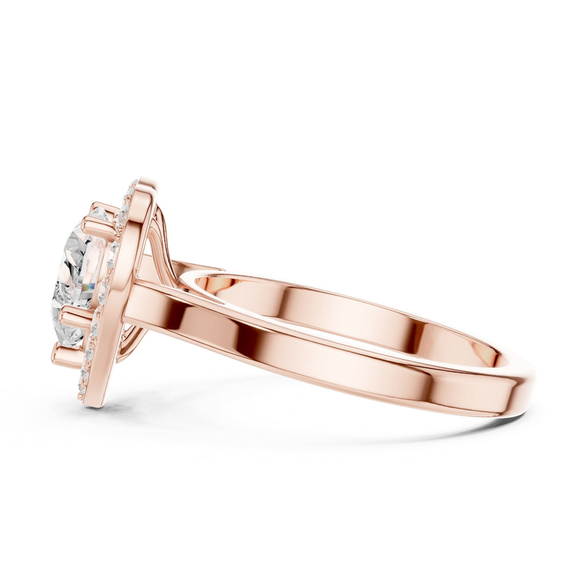 Heart Halo Lab Grown Diamond Engagement Ring