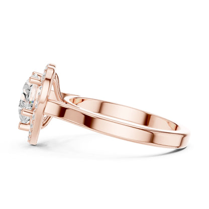 Heart Halo Lab Grown Diamond Engagement Ring