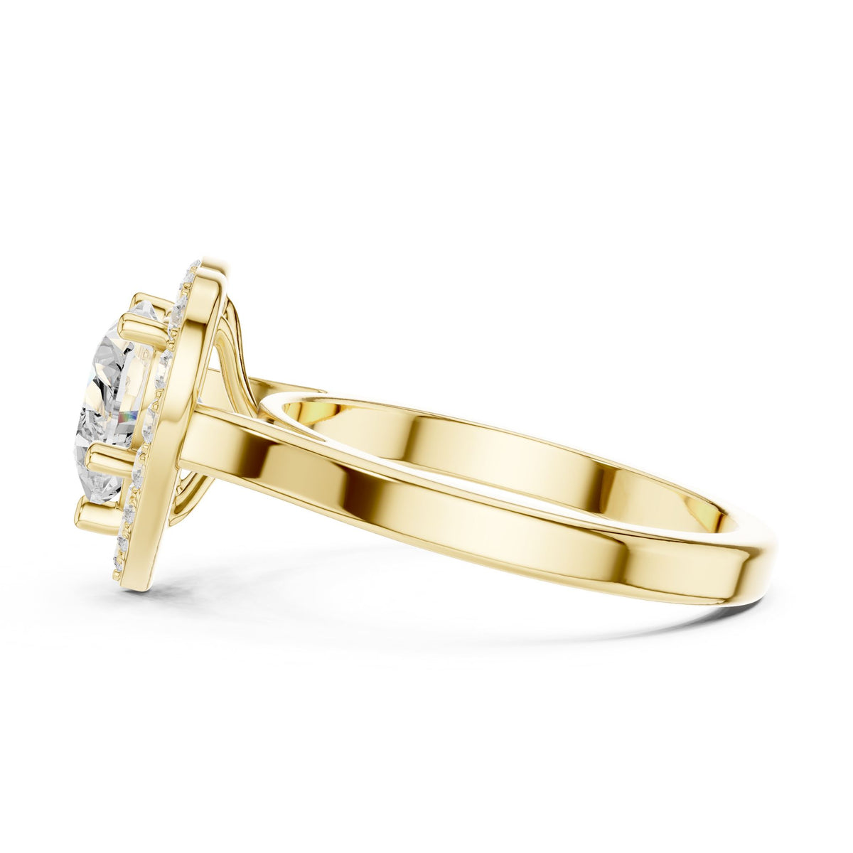Heart Halo Lab Grown Diamond Engagement Ring