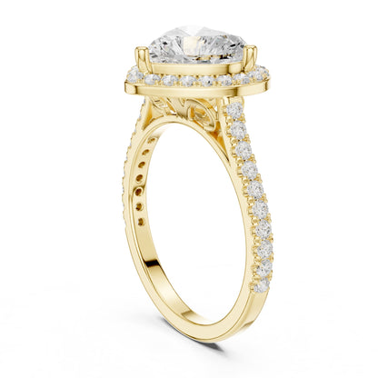 Heart Halo Lab Grown Diamond Engagement Ring