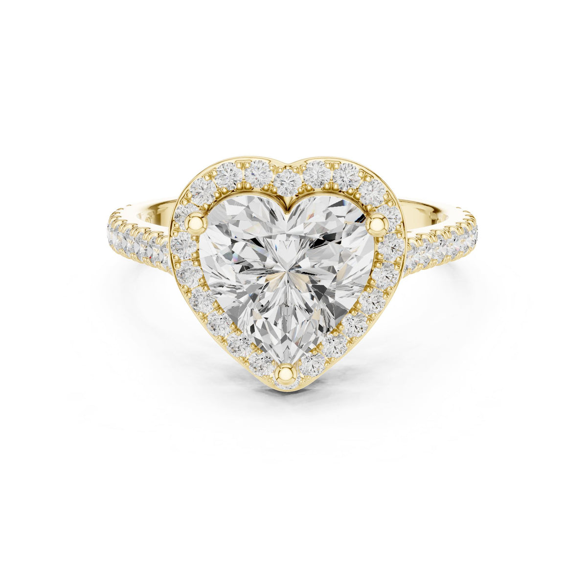 Heart Halo Lab Grown Diamond Engagement Ring
