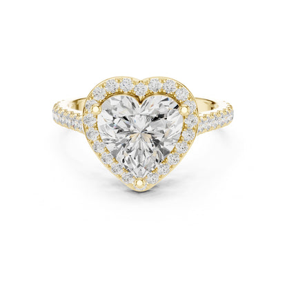 Heart Halo Lab Grown Diamond Engagement Ring