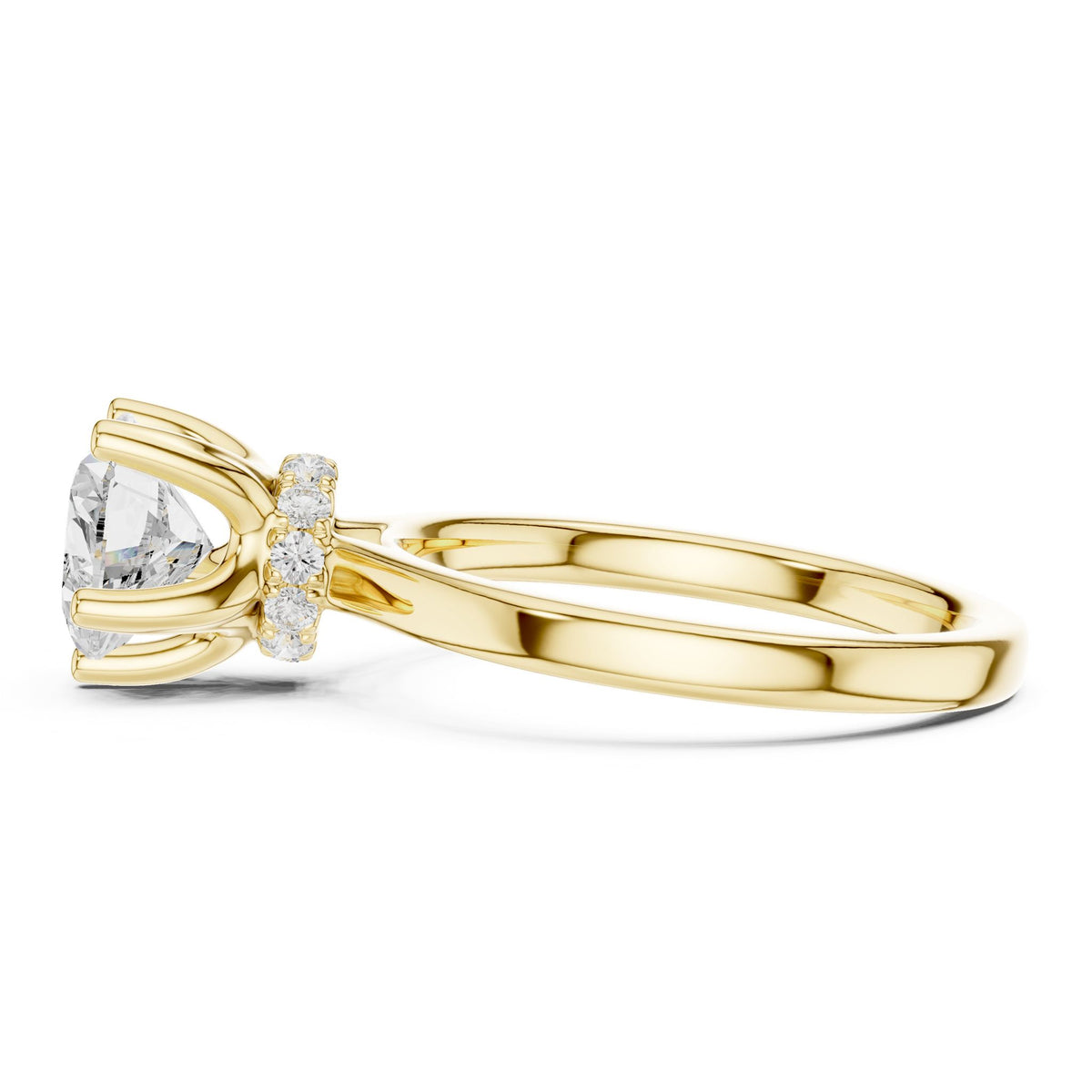 Heart Hidden Halo Lab Grown Diamond Engagement Ring