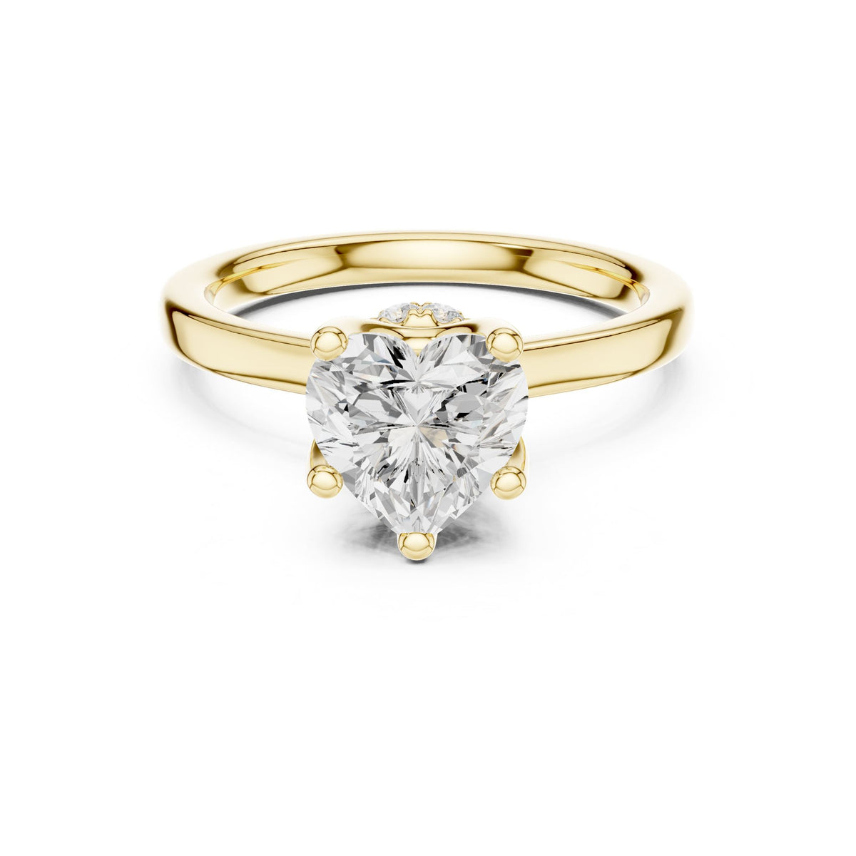 Heart Hidden Halo Lab Grown Diamond Engagement Ring