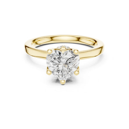 Heart Hidden Halo Lab Grown Diamond Engagement Ring