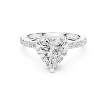 Heart Hidden Halo Lab Grown Diamond Engagement Ring