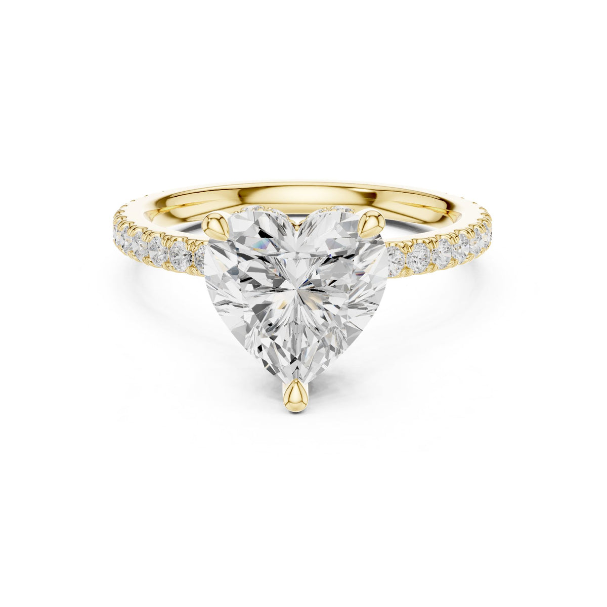 Heart Hidden Halo Lab Grown Diamond Engagement Ring