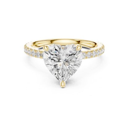 Heart Hidden Halo Lab Grown Diamond Engagement Ring