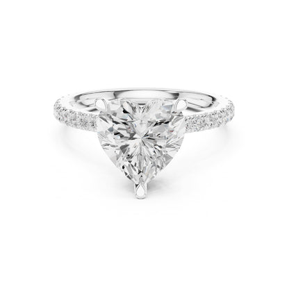 Heart Hidden Halo Lab Grown Diamond Engagement Ring