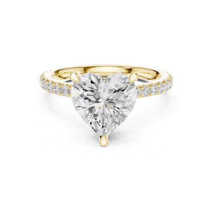 Heart Hidden Halo Lab Grown Diamond Engagement Ring