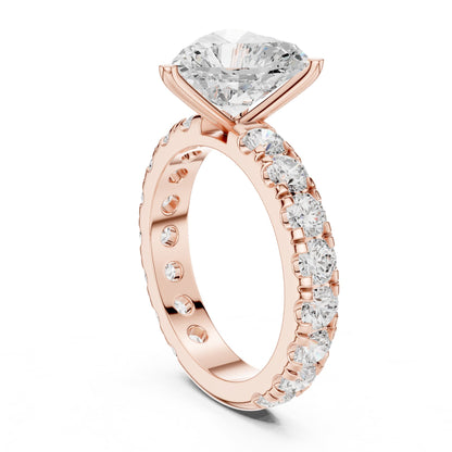 Heart Pave Lab Grown Diamond Engagement Ring