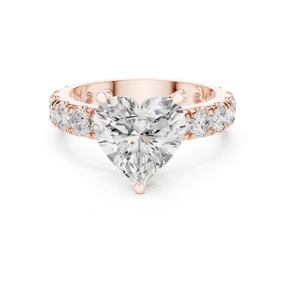 Heart Pave Lab Grown Diamond Engagement Ring