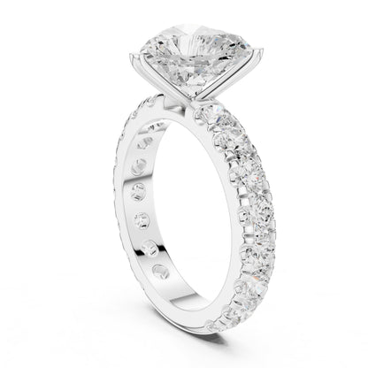 Heart Pave Lab Grown Diamond Engagement Ring