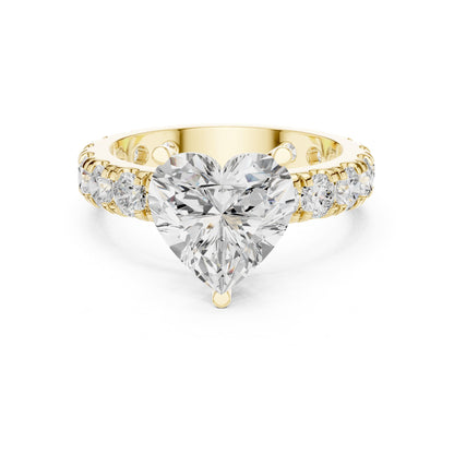 Heart Pave Lab Grown Diamond Engagement Ring