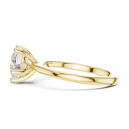 Heart Solitaire Lab Grown Diamond Engagement Ring