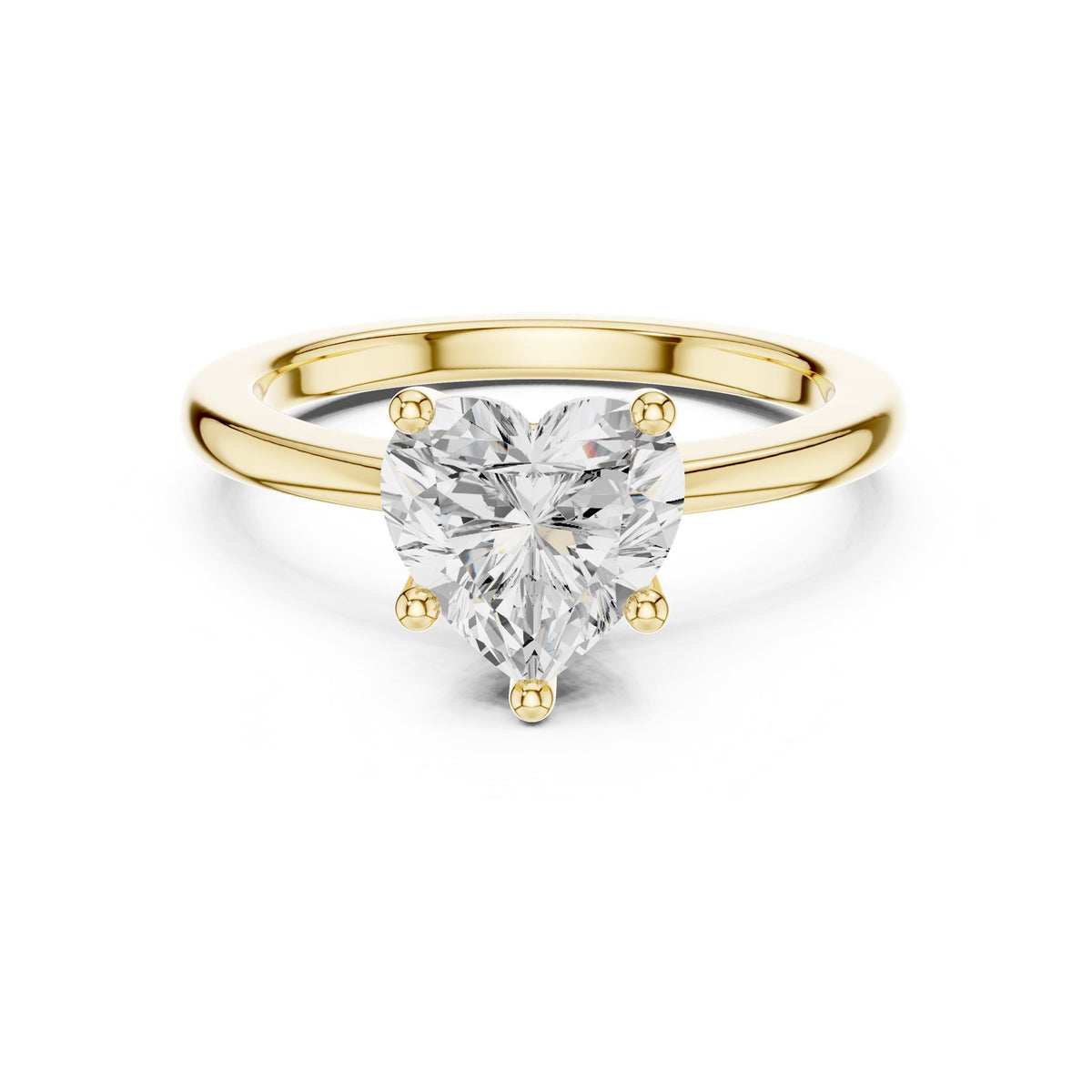 Heart Solitaire Lab Grown Diamond Engagement Ring