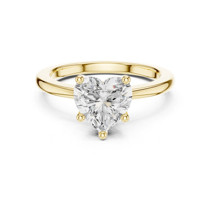 Heart Solitaire Lab Grown Diamond Engagement Ring