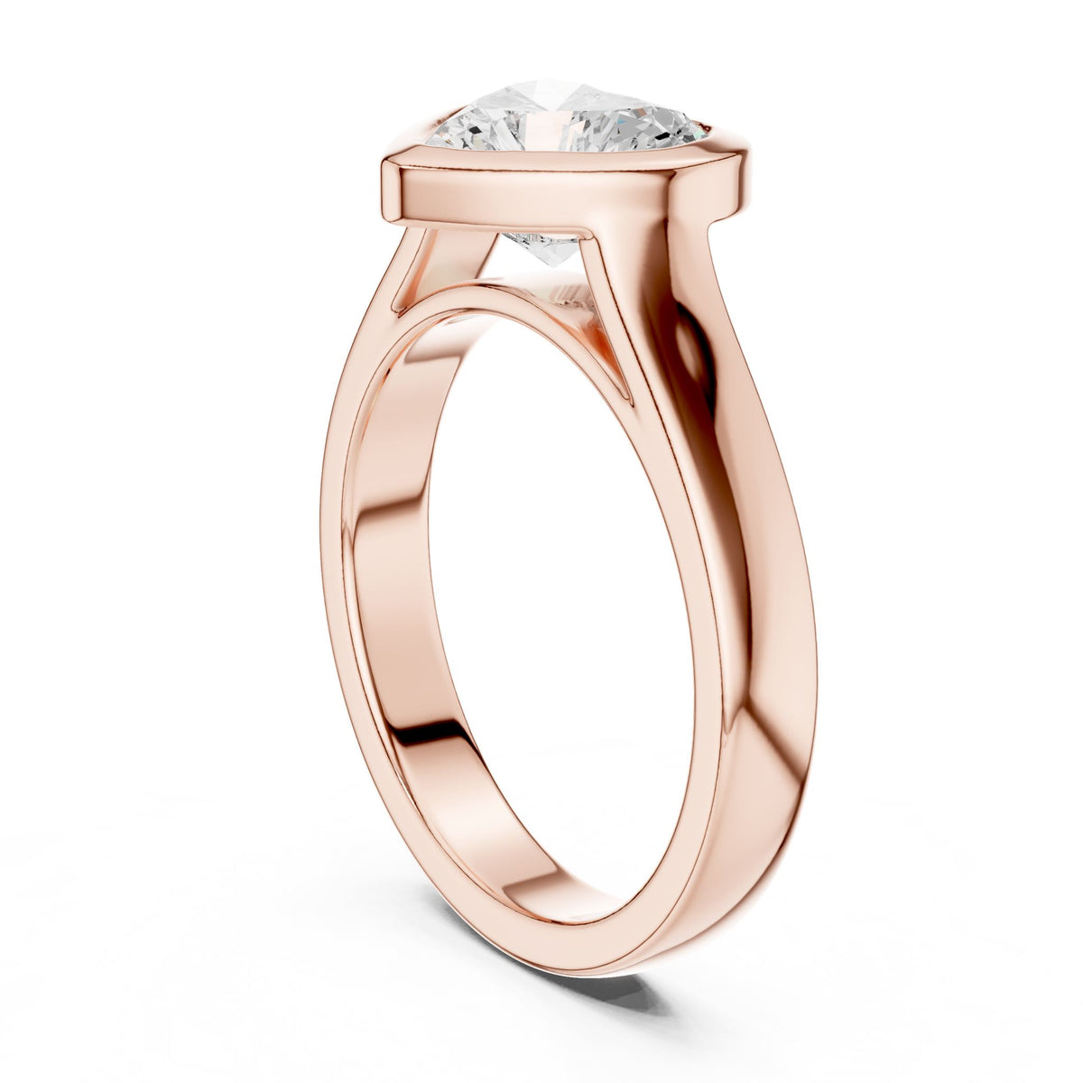 Heart Solitaire Lab Grown Diamond Engagement Ring