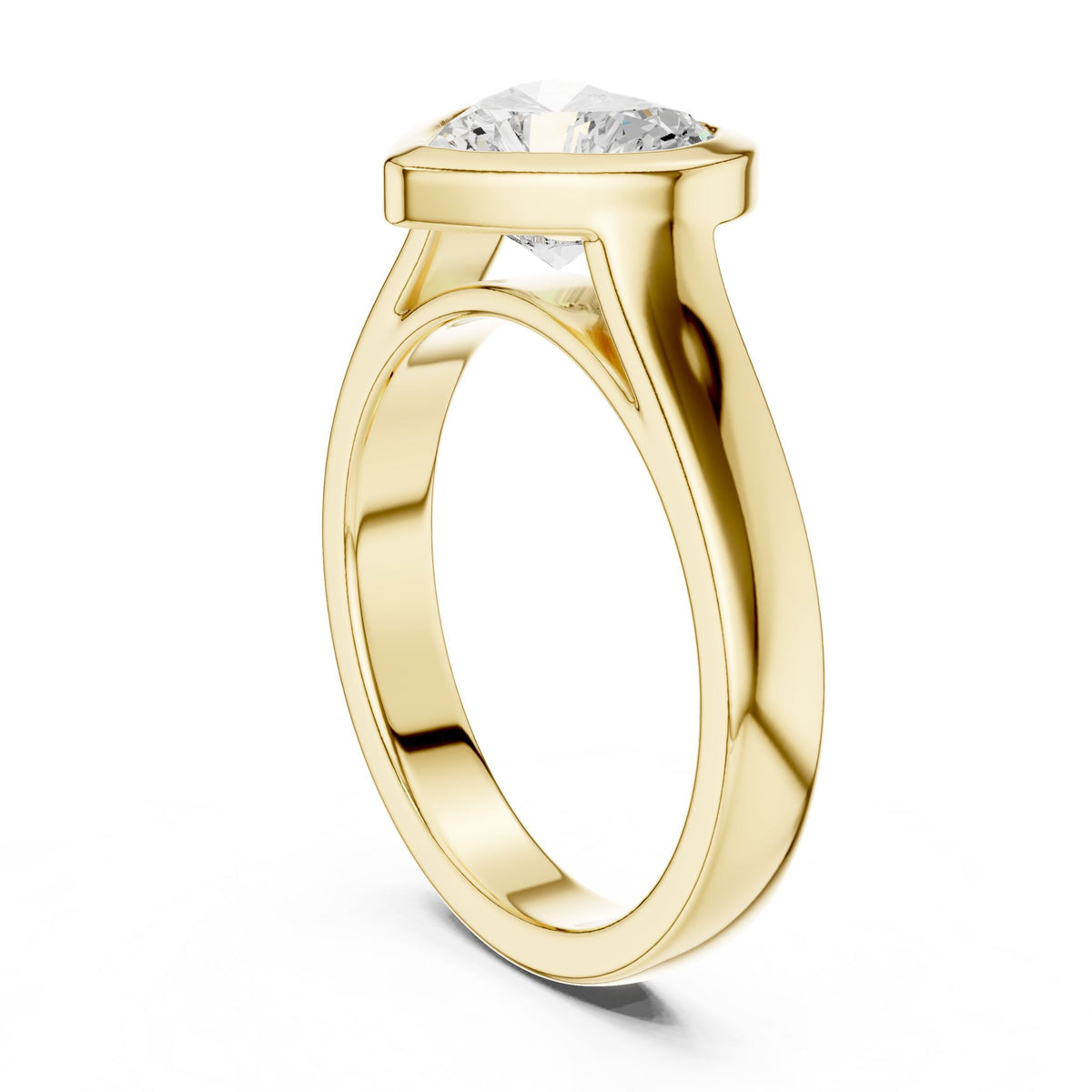 Heart Solitaire Lab Grown Diamond Engagement Ring