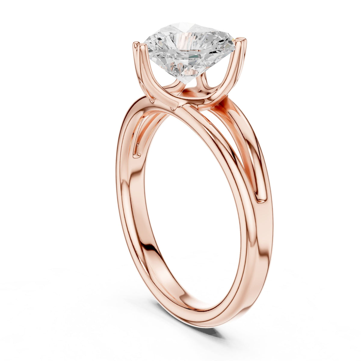 Heart Solitaire Lab Grown Diamond Engagement Ring