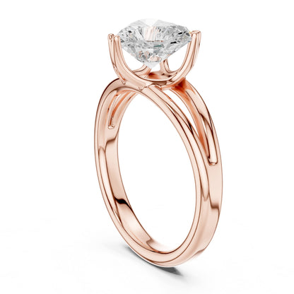 Heart Solitaire Lab Grown Diamond Engagement Ring