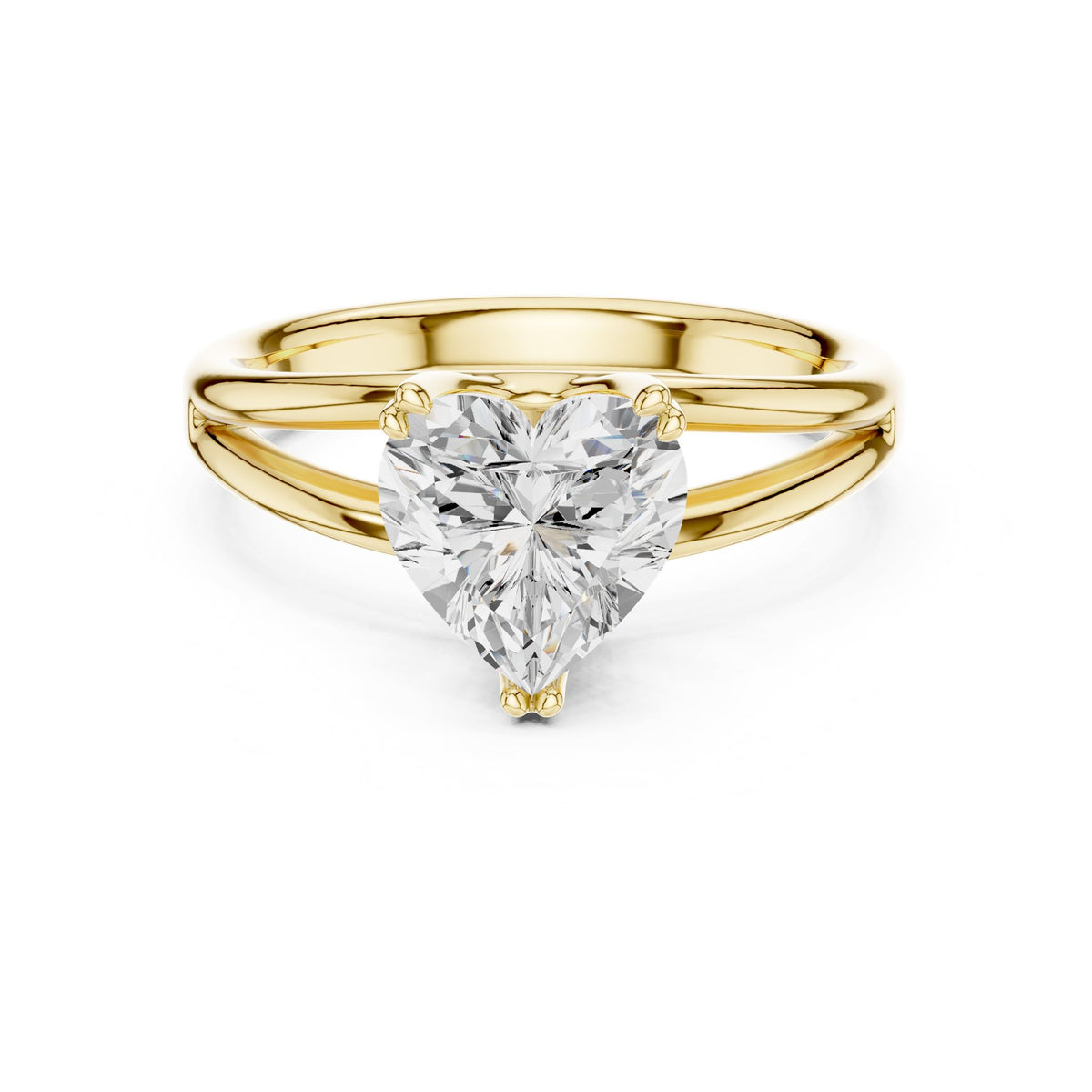 Heart Solitaire Lab Grown Diamond Engagement Ring