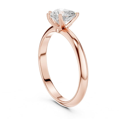 Heart Solitaire Lab Grown Diamond Engagement Ring