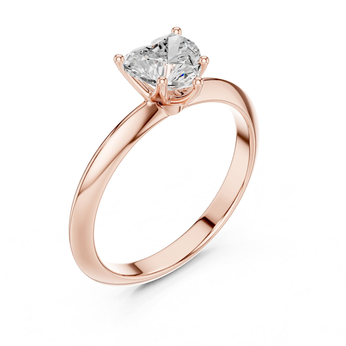 Heart Solitaire Lab Grown Diamond Engagement Ring