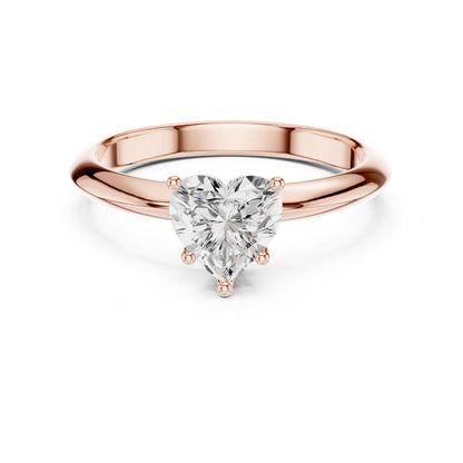 Heart Solitaire Lab Grown Diamond Engagement Ring