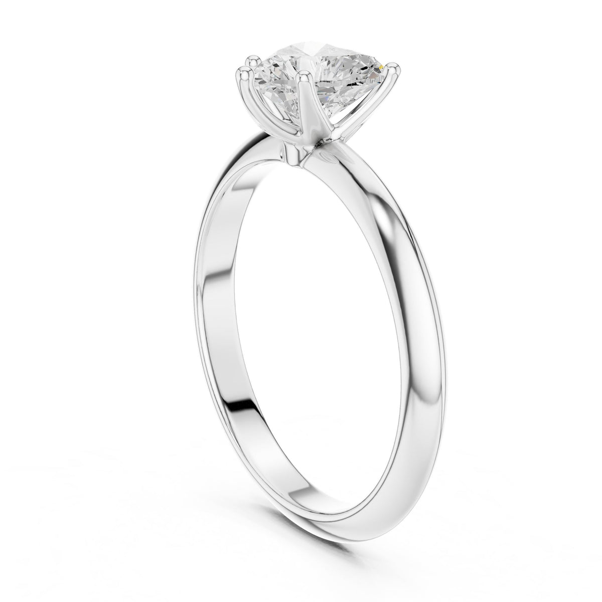 Heart Solitaire Lab Grown Diamond Engagement Ring