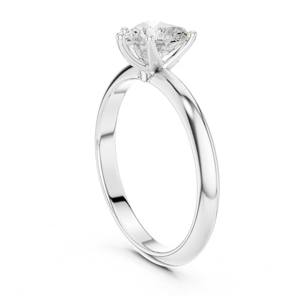 Heart Solitaire Lab Grown Diamond Engagement Ring