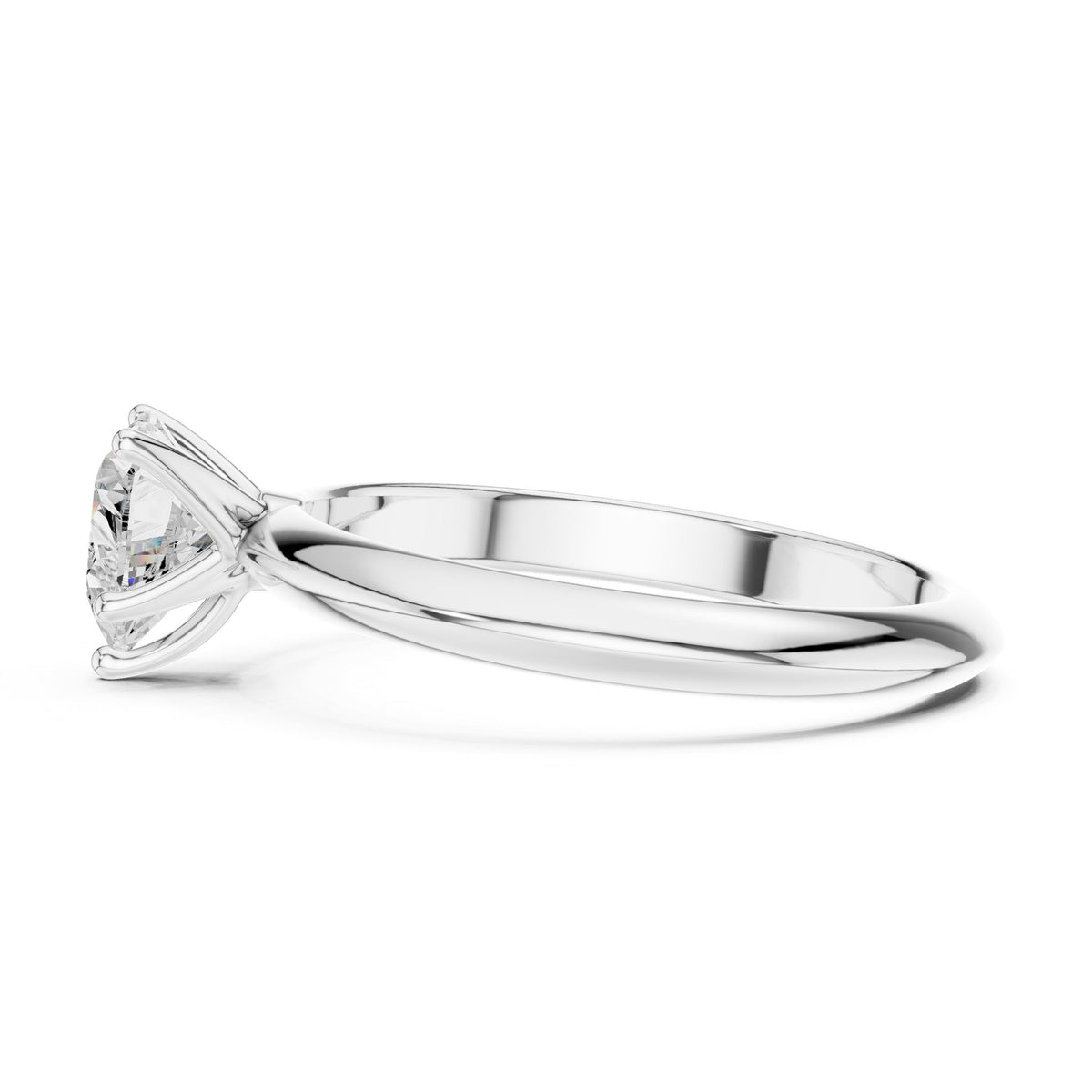 Heart Solitaire Lab Grown Diamond Engagement Ring