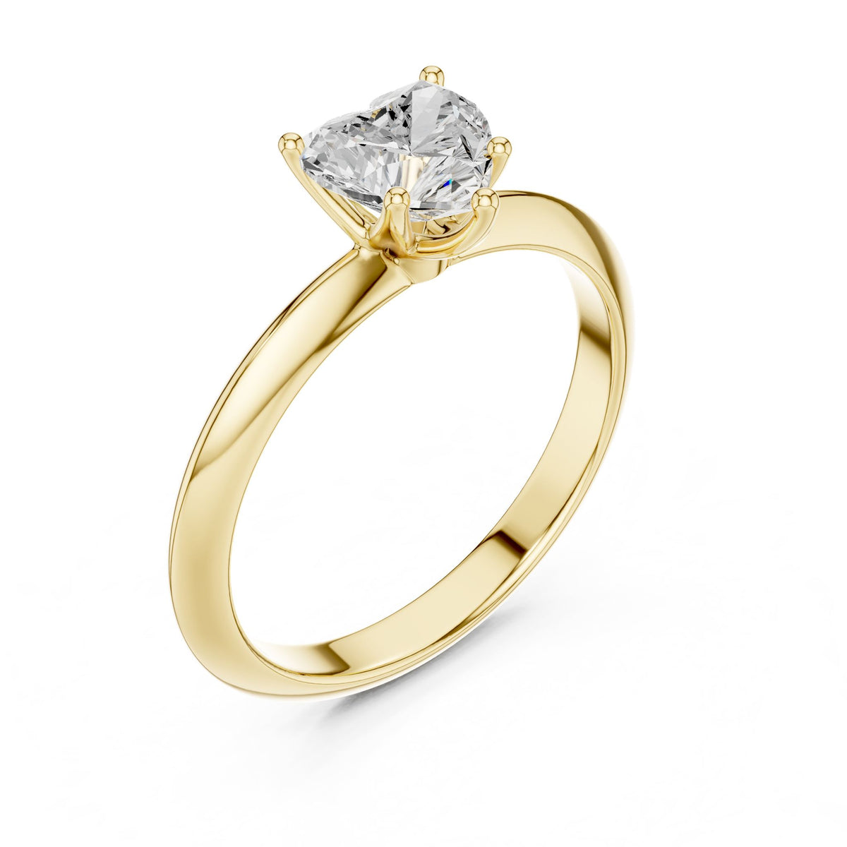 Heart Solitaire Lab Grown Diamond Engagement Ring